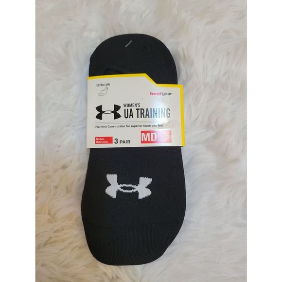NWT Under Armour Women's Size 7-10.5 Low Cut Socks in Black 3 Pair